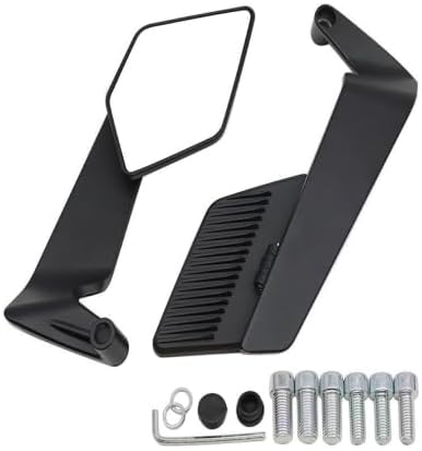 Motorcycle Mirrors Rear View Mirrors Compatible with Kawas@ki Z125 Pro Z250 Z250SL Z300 Z400 Z650 Z750 Z800 Z900 Z1000 and Hond@ CB650R CB650F CB650F ABS CB 750 Hornet -Black