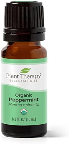Plant Therapy Organic Peppermint Essential Oil 100% Pure, USDA Certified Organic, Undiluted, Natural Aromatherapy, Therapeutic Grade 10 mL (1/3 oz)