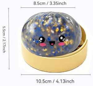 Mystery Dumpling Squishy with Box, Random 1 of 7 Colors, Mystery Party Confetti Dumpling Edition, Stress Relief Squeeze Sensory for Holiday & Birthday Gifts — view 6