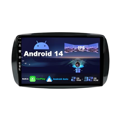 SXAUTO Android 12 IPS Car Stereo For Mercedes-Benz Smart 453 Fortwo (2014-2020), 2G+32G, Wireless CarPlay/Android Auto