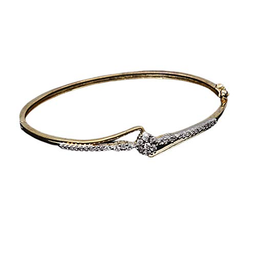 Bague cuivre plaqué or anti-noircissement avec zircon blanc ovale femme