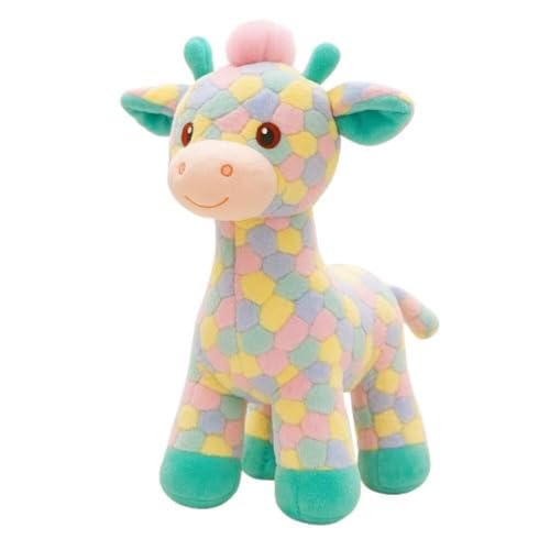 Image of SCOOBA Vibrant Eye Soothing Multi Color Giraffe Soft Toy 40cm Height (Giraffe)