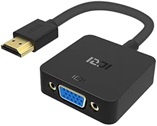 ICZI HDMI to VGA Adapter, Gold-Plated HDMI Male to VGA Female Cable Convertor 1080P Monitor Adaper - Black