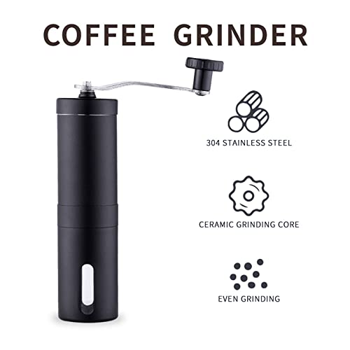 Manual Coffee Maker, Manual Coffee Grinder, Bean Grinder, Hand Coffee Grinder, Portable Coffee Grinder With Adjustable Settings, Suitable Use For Home And Travel Etc. #TOP2