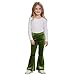 Toddler Girls Velvet Flare Sweatpants - Stretchy Casual Elastic High Waisted Bell Bottom Workout Dance Pants for 0-8 Years