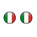 Fashio Graphic Adesivi Stickers Bandiera Italiana Italia Tricolore Resinati 3D Coppia Due Pezzi 33mm