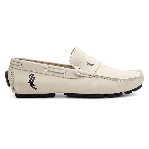 Sapato Casual Couro Mocassim - Branco - 37