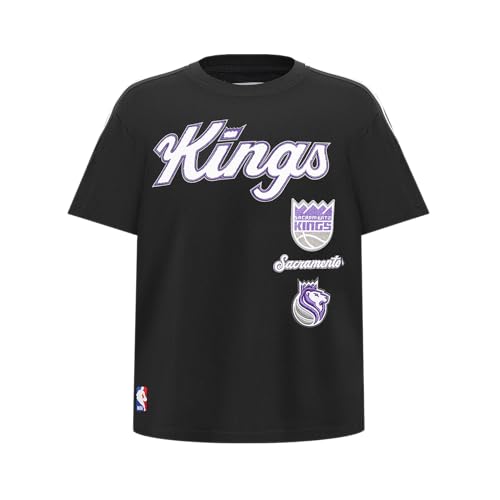 Camiseta NBA retro de algodón cómoda para chicos activos en talla M negra