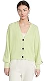Scotch & Soda Maison Damen V-Neck Boxy-Fit Knitted Cardigan Strickjacke, Citrus Green 4638, L