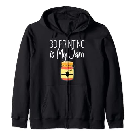 3D Printing is My Jam Printer Filament G28 CNC Geek Zip Hoodie Cover