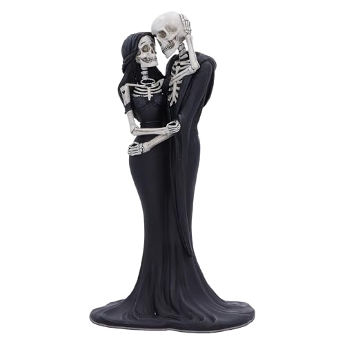 Nemesis Now Eternal Embrace 24cm, Resin, Gothic Wedding Giftware, Skeleton Hug Figurine, Cast in the Finest Resin, Hand-Painted, Black and White