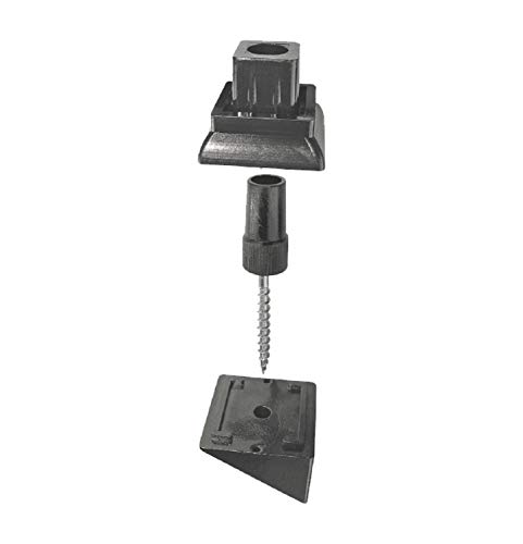 Nuvo Iron SQMSRA Support Escalier 20 Balustres Ronds (Noir)