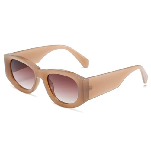 Lunettes de soleil rétro protection UV400 charnières métalliques Jelly Tea