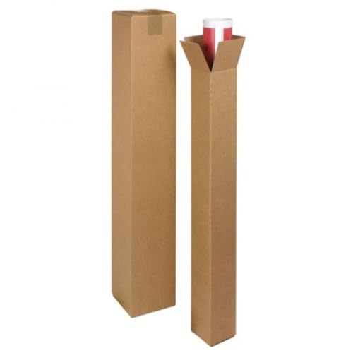 Tube Carré Carton Rigide Expédition | Pas de Surtaxe Postale (non Rond) | Lot de 10 Cartons...