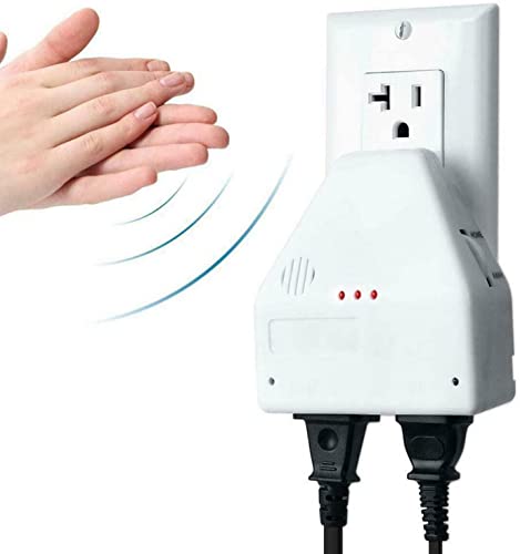 Clap Sound Activated Switches, Clapper Sound Activated On/Off Light Switch, Clapping Sound Sensor, 110 Volts Voice Light Clapper Control Switch Wireless Wall for Bedroom Kitchen Appliances (1 Pc)