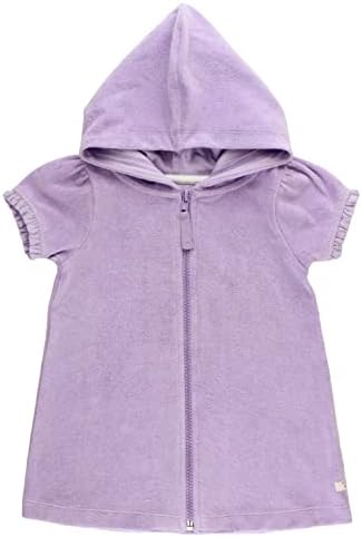 RuffleButts Terry Full-Zip Cover Up - Lavender - 3T
