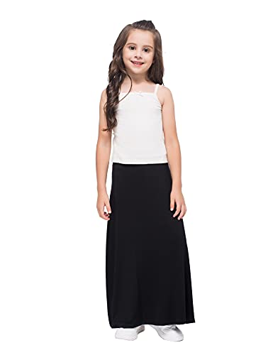 Gaziar Girls Maxi Skirts Long Uniform Skirts For Kids Casual Daily 5-14 Years Black #TOP1