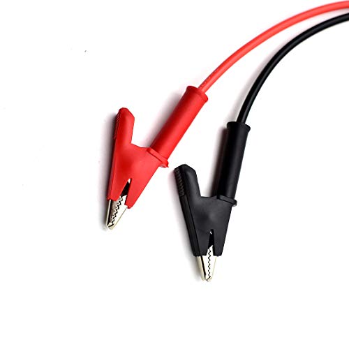2Pcs 4Mm Banana Plug To Alligator Clip Test Lead Wire Cable Set 14Awg For Multimeter Oscilloscope 3 Feet #TOP3