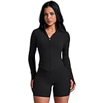 AVGO Women's Workout Jacket Lightweight Zip Up Crop Top Running Sportwear Slim Fit Gym Jackets With Thumb Holes - Image 2