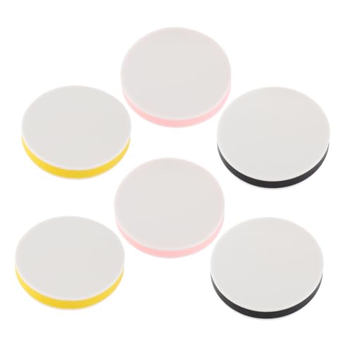 ARTIBETTER 6pcs Engravable Eraser Carving Blocks Circle Stamp Block for DIY Art Projects