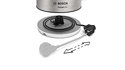 Bosch kabelloser Wasserkocher DesignLine TWK4P440, Ausgießen ohne Spritzer, Tassenanzeige, Wasserstandsanzeige… – Bild 3