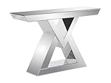 consolle specchio vintage Tavolo console MDF, Vetro specchiato Argento