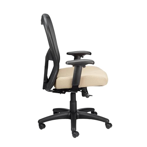 Image of Tempur-Pedic TP9000C Mesh Swivel Task Chair with Tempur Material, Cooling Gel Layer, Adjustable Armrests, and Lumbar Support, Beige