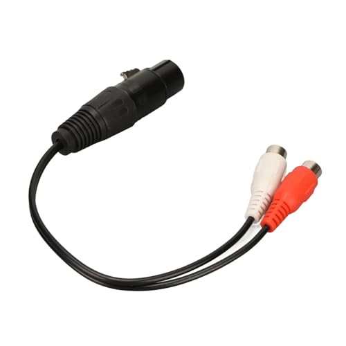 Cable XLR hembra a doble RCA para eliminar incompatibilidad de audio