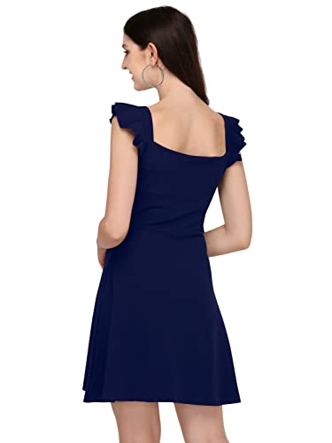 Image of Mehrang Fashion Western Dress || Stretchable Solid Sleeveles Frill Dress for Women || Western Dresses for Women || Dress for Women|| Summer Short Dresses for Women