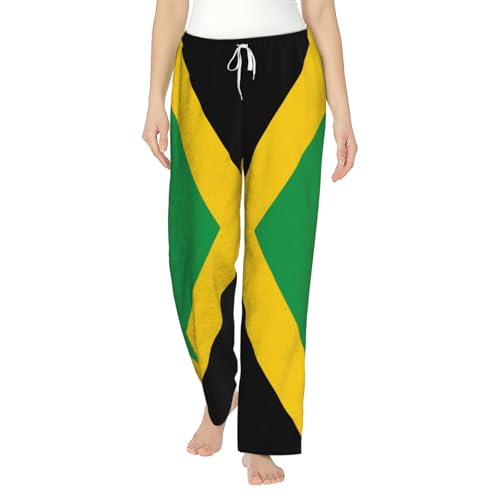 Pantalon de pyjama Jamaïque femme flanelle vêtement de nuit élastique décontracté