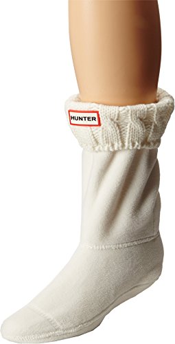 Hunter Calcetines de mujer cortos, 6 puntadas, en forma de bota. - Beige - Large