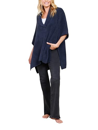 Barefoot Dreams womens Cozychic Shawl Collar Poncho2