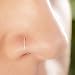 925 Sterling Silver Nose Ring - Tiny Dainty 22 Gauge 7mm Nose Piercing Hoop - Small Thin Silver Nose Rings For Women - Handmade Nose Hoops Jewelry - Gift Ready
