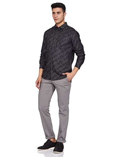 Image of Parx Men's Printed Slim Fit Casual Shirt