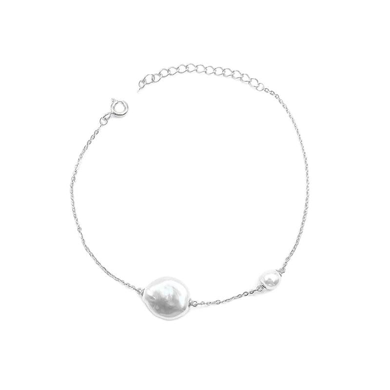 Bracelet de perles naturelles en or 14 carats femme élégant bijou perle fine