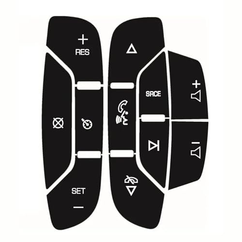 Autocollants de réparation bouton volant Chevrolet Tahoe 2003-2006 noir
