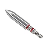 maifield Stainless Steel Archery Field Points, Easy Pull Various OD for 85/100/125/150/175/200/225/250/275/300 Grains,Screw in Archery Field Tips (19/64" Bullet Shape, 175 Grains, 175 Grains)