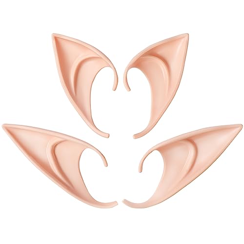 Elf Ears Medium and Long Style for Captivating Elf Ears Cosplay and Fair Ears Transformations, Unleash Your Inner Magical Being, Ideal for Halloween, Christmas, Cosplay Events, Enchanting Masquerades