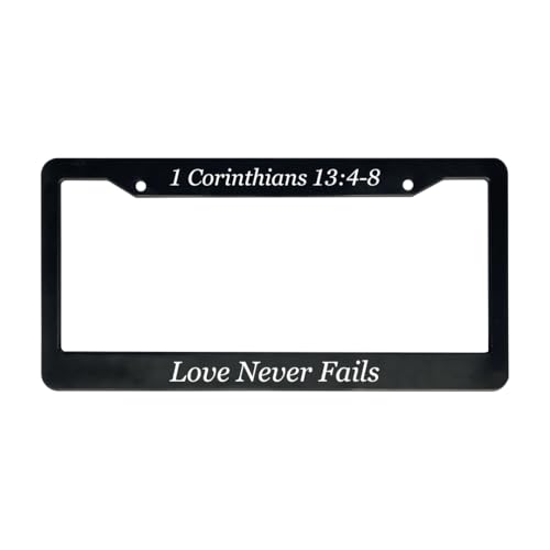 Christian License Plate Frame with Bible Verse Scripture Sayings (1