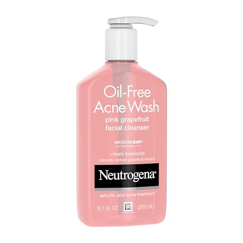 Neutrogena Oil-Free Salicylic Acid Pink Grapefruit Pore Cleansing Acne Wash and Facial Cleanser with Vitamin C, 9.1 fl. oz - Image 6