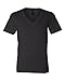 Bella Canvas Unisex Jersey Short-Sleeve Deep V-Neck T-Shirt - BLACK - L