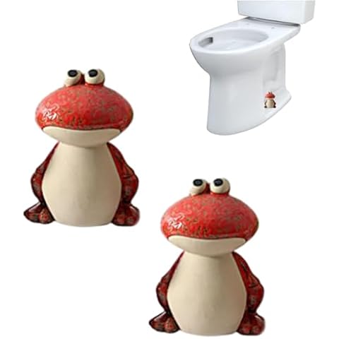 Cenbini Decorative Toilet Bolt Covers, Toilet Bowl Caps For Bolts Decorative, Decorative Toilet Bowl Caps, Toilet Knob Covers For Bottom of Toilet, Ceramic Toilet Knob Cover (Red+Red) Cover