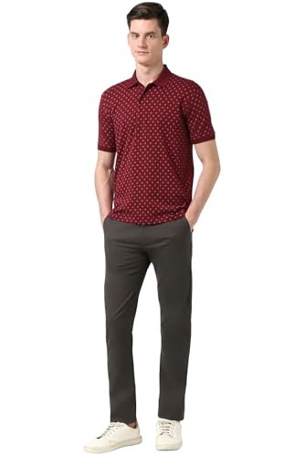 Image of Peter England Men's Cotton Blend Regular Fit T-Shirt