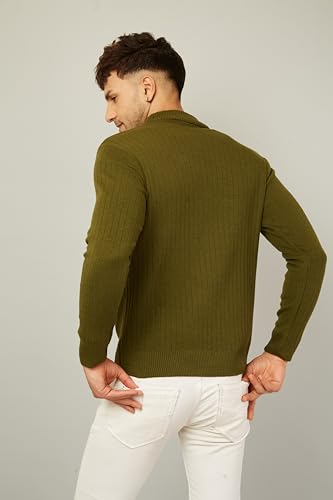 Image of Kvetoo Men High Neck Full Sleeve Winter Woolen Sweater