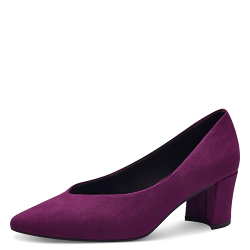 Marco Tozzi Damen Pumps Spitz Vegan, Rosa (Grape), 39 EU