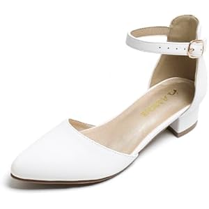 Amoji Girls High Heels Kid Ankle Strap Dress Shoes Wedding Party for Little Kid Big Kid 412 6 Big Kid White