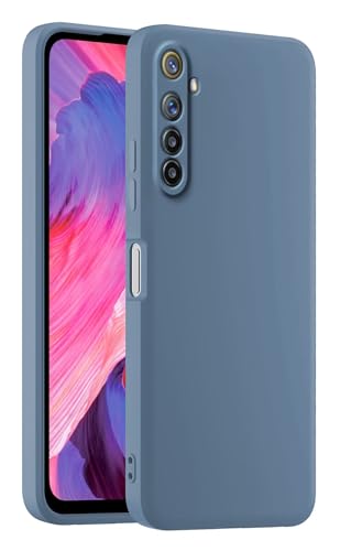 HULLIN Funda de Silicona Colorida para Teléfono, Adecuada para Realme 6 (6.5') - Lavanda Gris