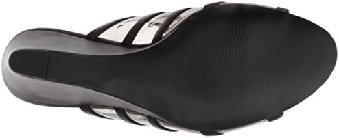 NINE WEST Women's Jesty Synthetic Wedge Sandal, Dark Grey, 10 | Image 3