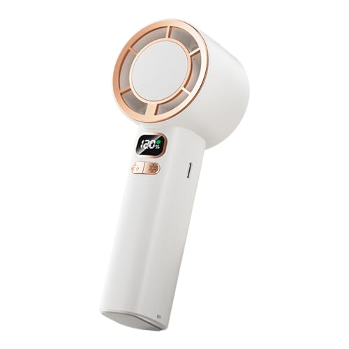 Générique Ventilateur Portatif Rechargeable,Ventilateur de Poche Rechargeable USB avec Écran LED | Vitesse Réglable 3000mAh Pour Vacances Bureau Maison Plage Camping Extérieur