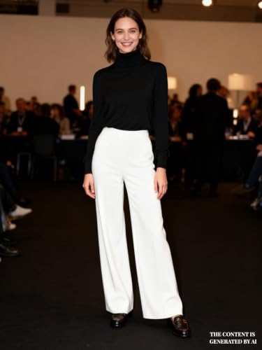Image of DAIMIDY Turtleneck Sweater for Women Long Sleeve Knit Tops | Soft and Breathable,Ensuring You Stay Comfortable Throughout The Day.Perfect for Party, Holiday,Work,Shopping,Daily Etc.